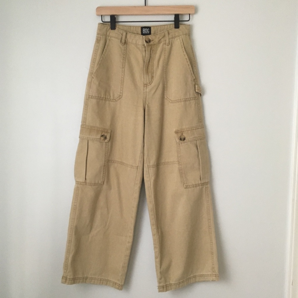 Urban Outfitters BDG Wide Leg Khaki Cargo Pants